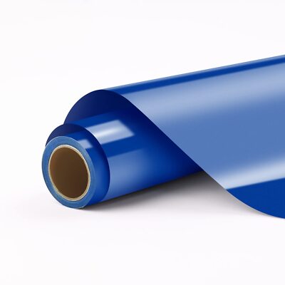 Blue Permanent Vinyl Rolls - 12'' x 11 FT Adhesive Vinyl for Cricut