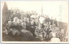1940s Black and White Photo Of A The Town People In Alaska Pose For A Photo