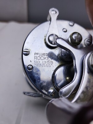 Vintage Pflueger Rocket No. 1355 Made in USA Baitcasting Fishing