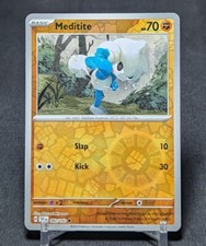 Meditite Common Reverse Holo Fighting Temporal Forces Pokemon TCG Card 082/162