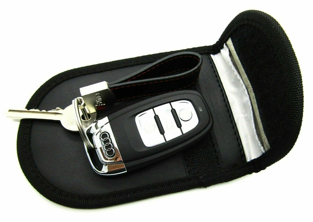 2 Pochette Faraday per Chiavi Auto RFID, Pochette Auto Protezione Chiave, con Anello Portachiavi Integrato in Fibra di Carbonio Bloccante - 14×9cm | Leroy Merlin