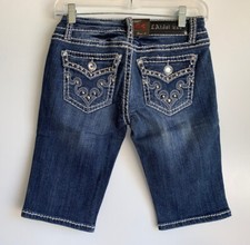 NWT L.A. IDOL Low Rise Rhinestone Studded Jean Shorts