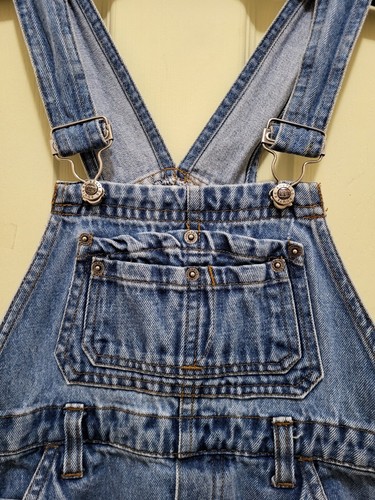 VTG Route 66 Unisex Kids Size 7 Carpenter Denim Overalls 28 x 18.5 "GUC👍 - Picture 3 of 13