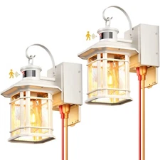 Porch Light with GFCI Outlet, Motion Sensor Outdoor Lights for House