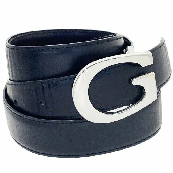 ■Authentique Ceinture Gucci Logo G Ceinture Réversible Cuir Noir Marron Foncé