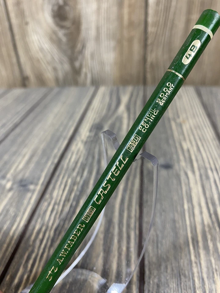 Lápiz afilado vintage AW Faber Castell Pencil Co Inc 9000 Alemania 4B Foto 2 de 3