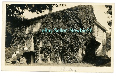 Carthage NY - IVY COVERED OLD STONE MANSION - RPPC Fred Westcott Postcard
