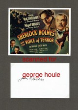 JOHN RAWLINS - SIGNED - SHERLOCK HOLMES - DICK TRACY - THE GREEN HORNET