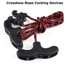 Crossbow Rope Cocking Device Archery Hunting Shooting Assist Tool Double Handle