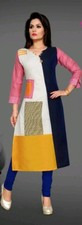Indian Bollywood Beaded Kurti Designer Women Ethnic Casual New Gown Dress L