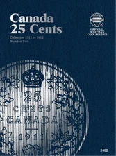 Canada 25 Cents No. 2 1911-1952, Whitman Coin Folder