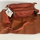 Kalencom Sidekick Diaper Bag Italian Rust w/ Changing Pad & Bottle Holder NWT
