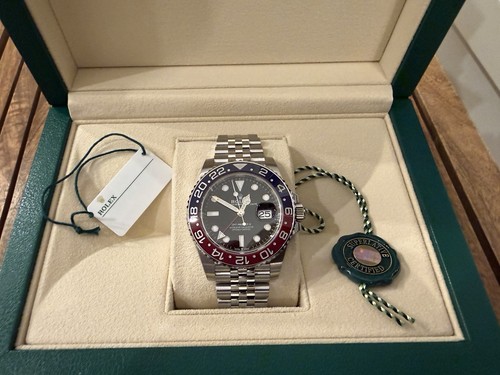 NEW/UNWORN Rolex GMT-Master II 126710BLRO Red and Blue Bezel, Jubilee Bracelet