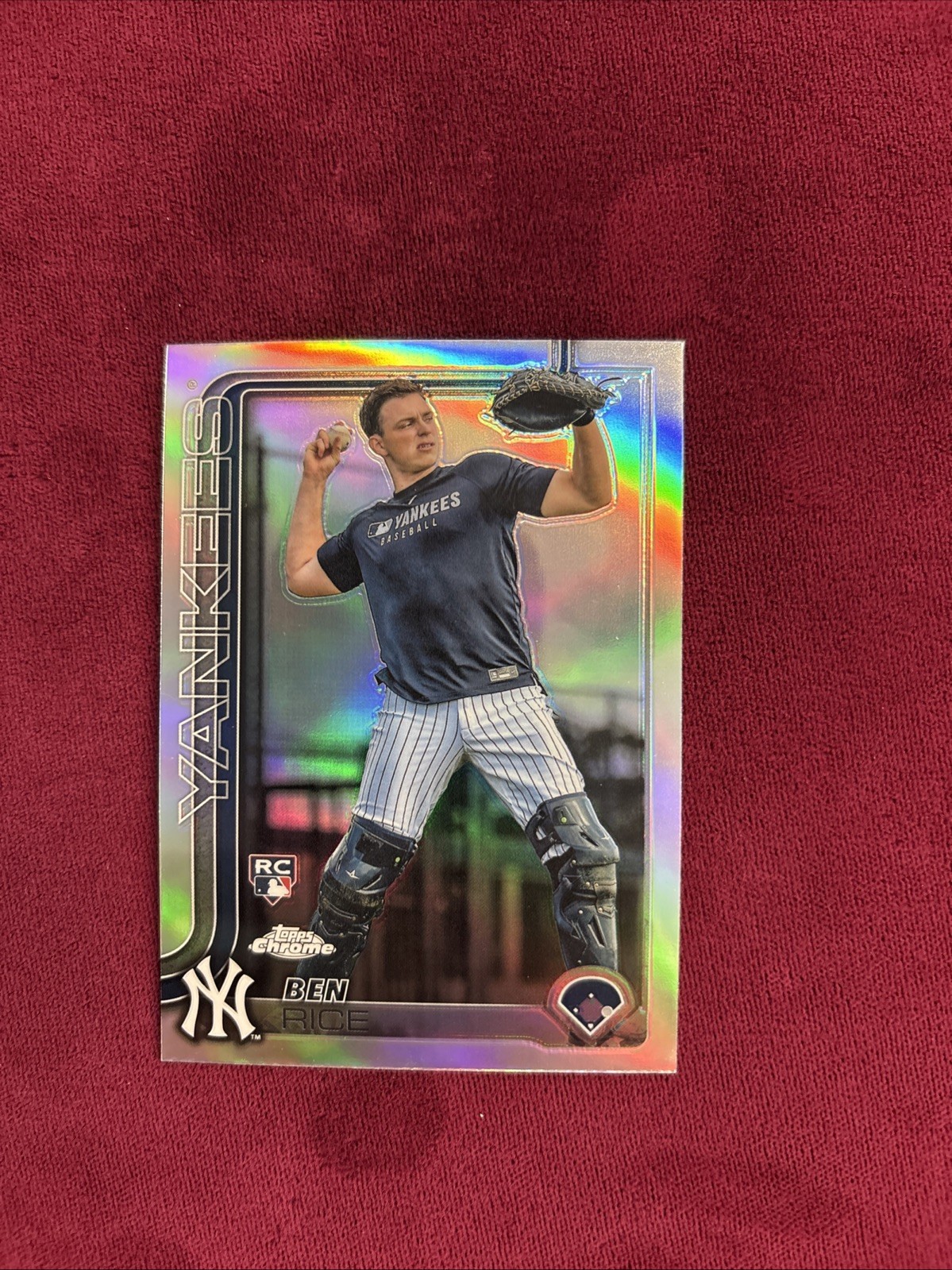 2025 Topps Chrome Image Variation Refractor Ben Rice Rookie SP #139 Yankees