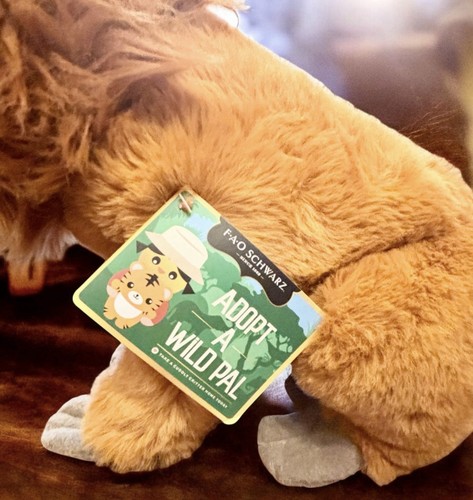 FAO Schwarz Goldener Löwe Tamarin Affe Realistisch Plüschtier Stofftier Papiere Neu mit Etikett - Bild 7 von 13