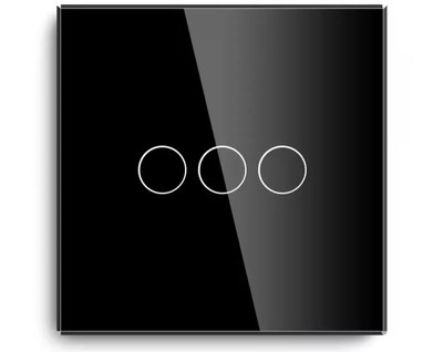 Gang Tuya ZigBee Smart Light 3-Wege-Steuerung Touch-Wandschalter
