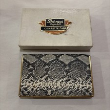 Vintage Cigarette Case - Burneys Perfection - Snakeskin Effect - Original Box