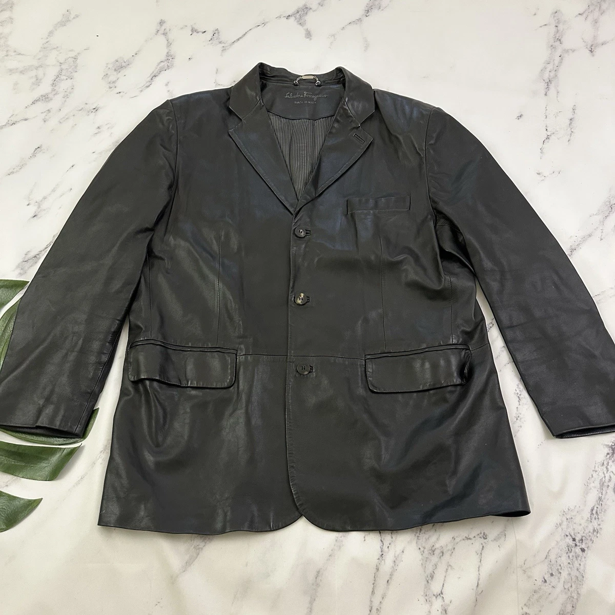 Salvatore Ferragamo Leather Outer Shell Coats, Jackets & Vests for