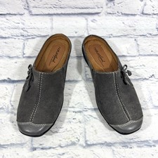Natural Soul Naturalizer Fanner 6.5M Women's Mules Slip On Shoes Suede Gray