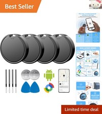 Waterproof 4-Pack Tracker Tags for Android Secure Your Valuables Daily