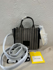 Marc Jacobs The Jacquard Tote Bag Small Beige Black Strap RRP295