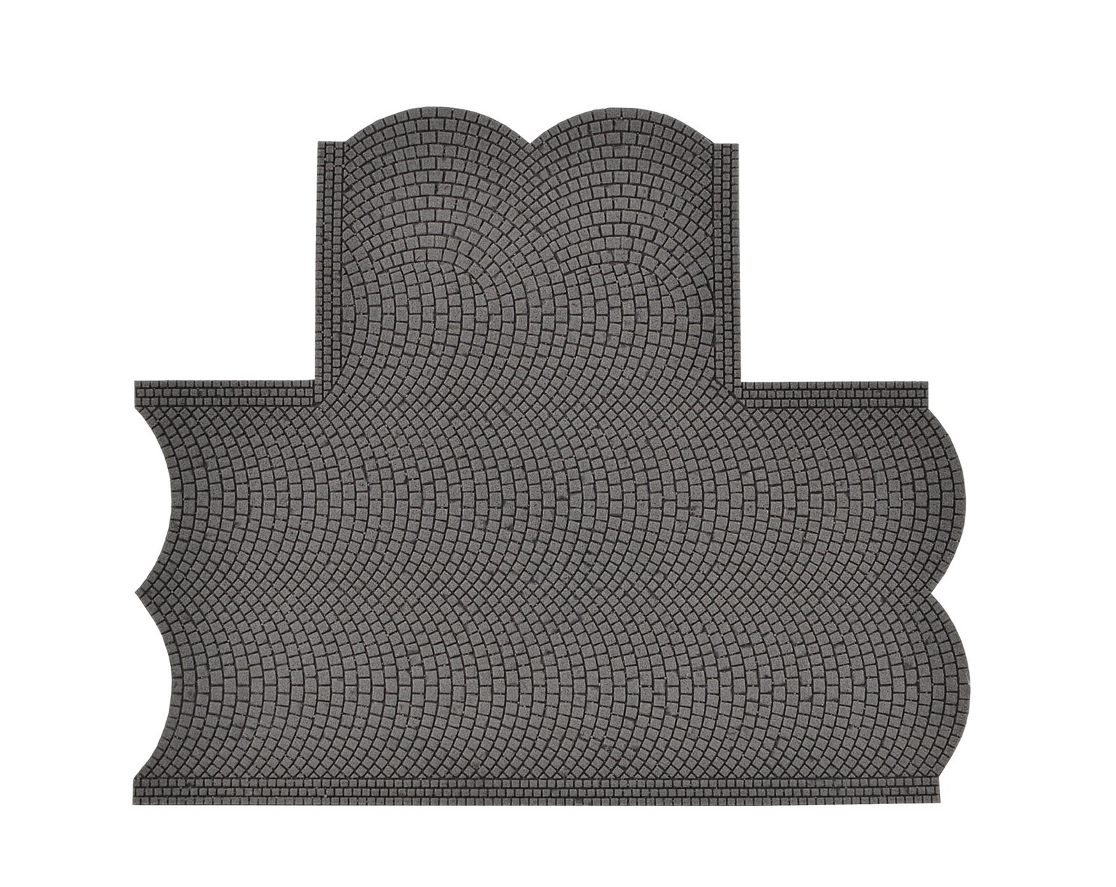 Vollmer 48243 - H0 Street Plate Cobblestone Made Of Stone Art, 90° Intersection