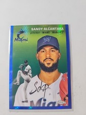 Sandy Alcantara 2023 Topps Chrome Platinum Anniversary Blue Prism Refractors
