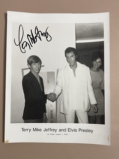 Elvis And Terry Mike Jeffrey / Autograph / International Hotel Las Vegas 1969