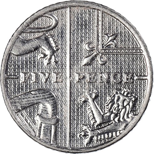 United Kingdom | 5 Pence Coin | Elizabeth II | Km:1334 | 2015 - 2022 - Picture 7 of 12