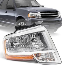 Halogen Headlight Assembly Compatible with Ford Expedition 2015 2016 2017 Front