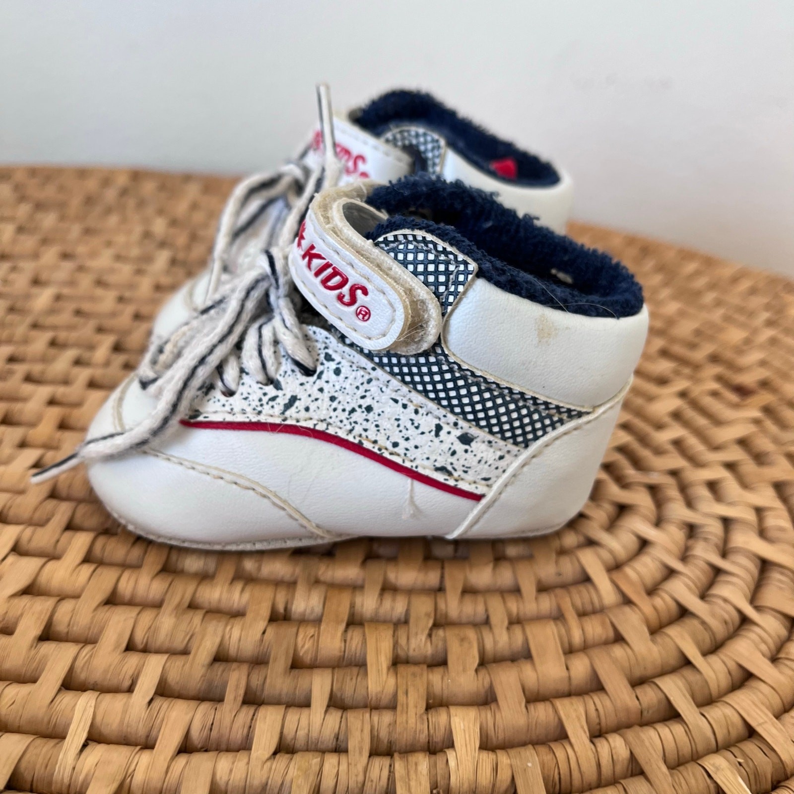 PONY Scarpe sneakers alte culla suola morbida bambino Dyna vintage anni 80 90 taglia 1