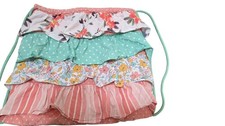 Matilda Jane Girls Ruffle Drawstring Bag Multi-Color Floral Polka Dot Cotton B