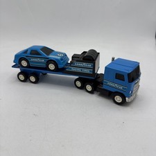 Vintage Buddy L Goodyear Racing Tires Mack Truck Trailer Car Japan 70s