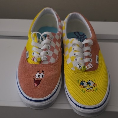VANS Authentic x SpongeBob Patrick Men s 6.5 Yellow Pink Check Canvas