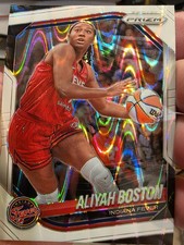 ALIYAH BOSTON 2025 Donruss WNBA CARD #75 WHITE SEISMIC PRIZM