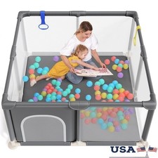 Baby Playpen Safety Fence Indoor Outdoor Fun Toddler Play Yard 360 Visibility US