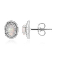 Opal-Ohrringe Aus Sterlingsilber