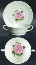 Haviland Regents Park Rose Cream Soup & Saucer 2189526