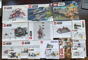 Lot of 16 LEGO Star Wars Instruction Manuals – Various Sets – Good Condition