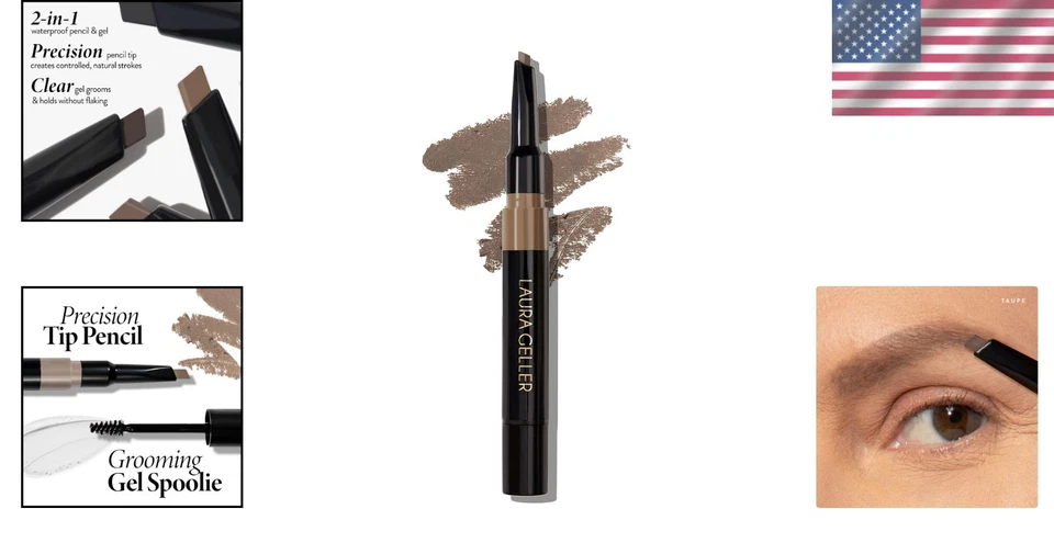 Lápiz y gel de cejas impermeables Sculpt-n-Stay en color topo - perfección de cejas sin esfuerzo Foto 2 de 4