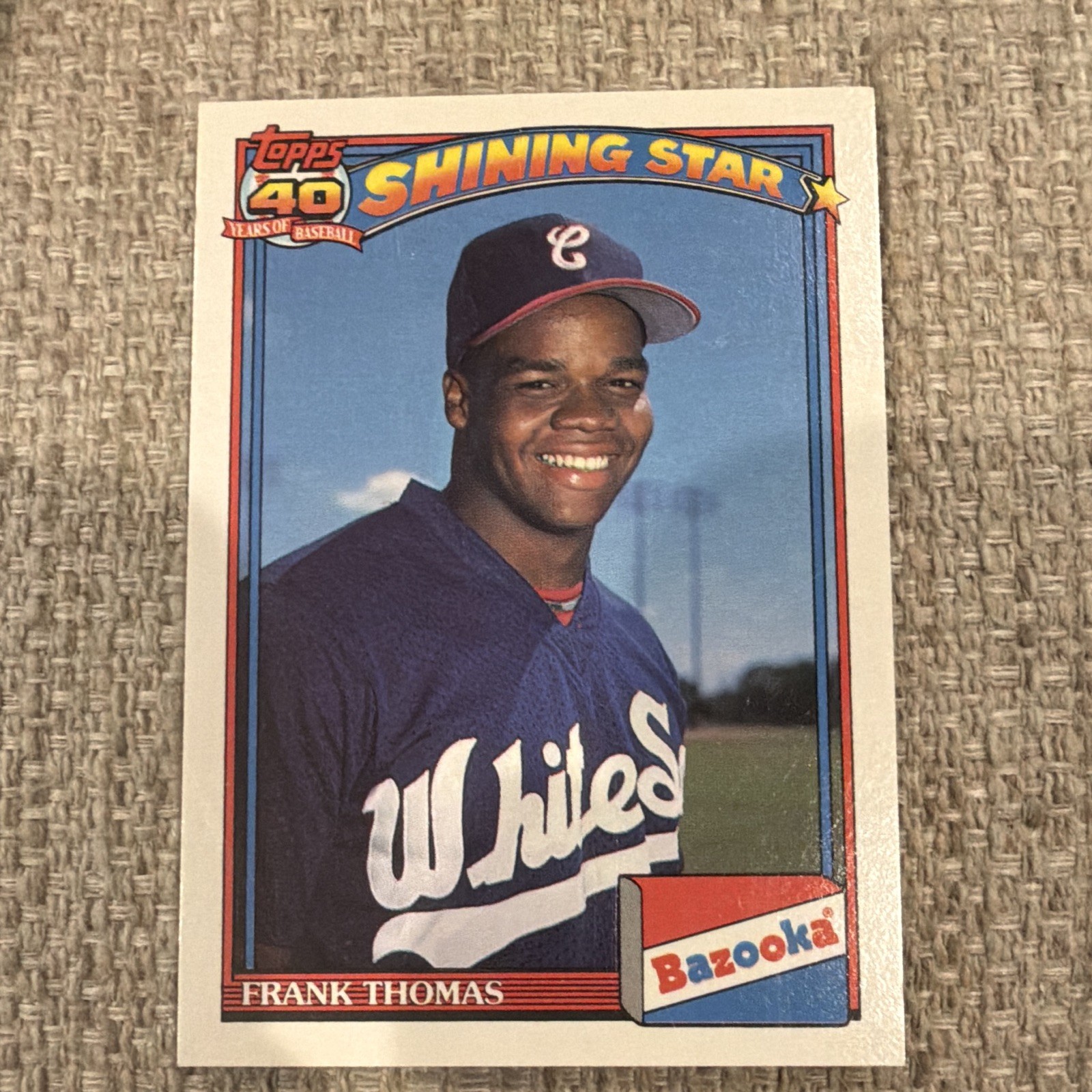 Topps Bazooka Shining Stars 1991 Frank Thomas Chicago White Sox Insert #7