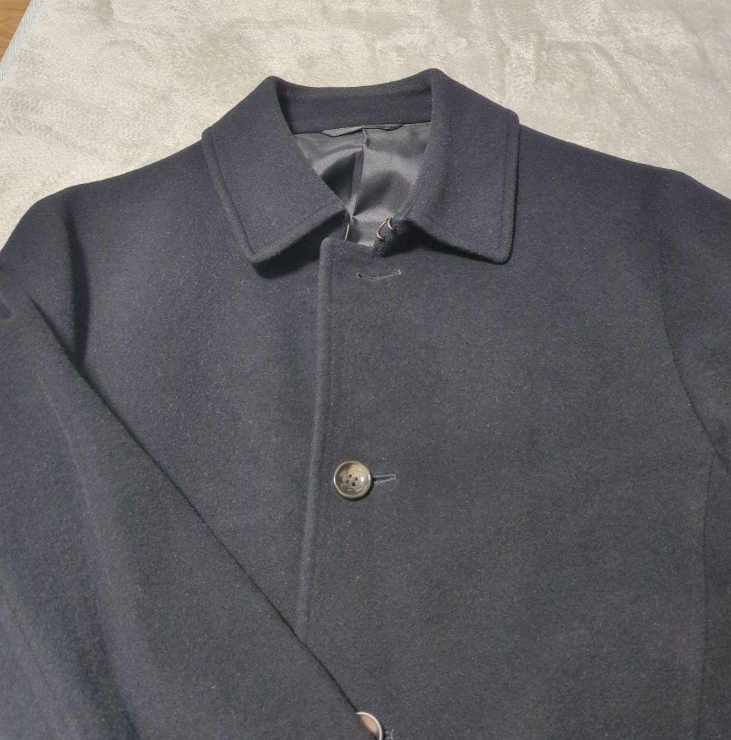 NICOLE Single Breasted Coat Wool Cashmere Men Black Size 48 Used From Japan