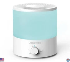 MegaWise SK7620 Ultrasonic Cool Mist Humidifier - 1.5L, Whisper-Quiet, Auto