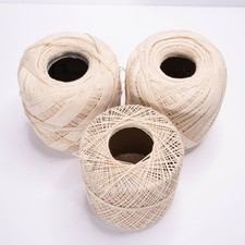 Natural Cotton Twine String Craft Thread Set 3 Balls DIY Macrame Crochet Sewing