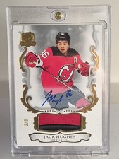 2023-24 The Cup Jack Hughes Gold Foil Auto Patch /8 New Jersey Devils 