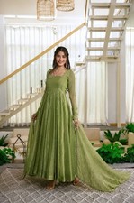 Anarkali Gown Indian Dress Women Salwar Kameez Ready Made Party Wedding Bollywoo
