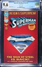 Superman: The Man of Steel 22 Collector, Die-cut, MOS Poster, CGC 9.6 NM PLUS