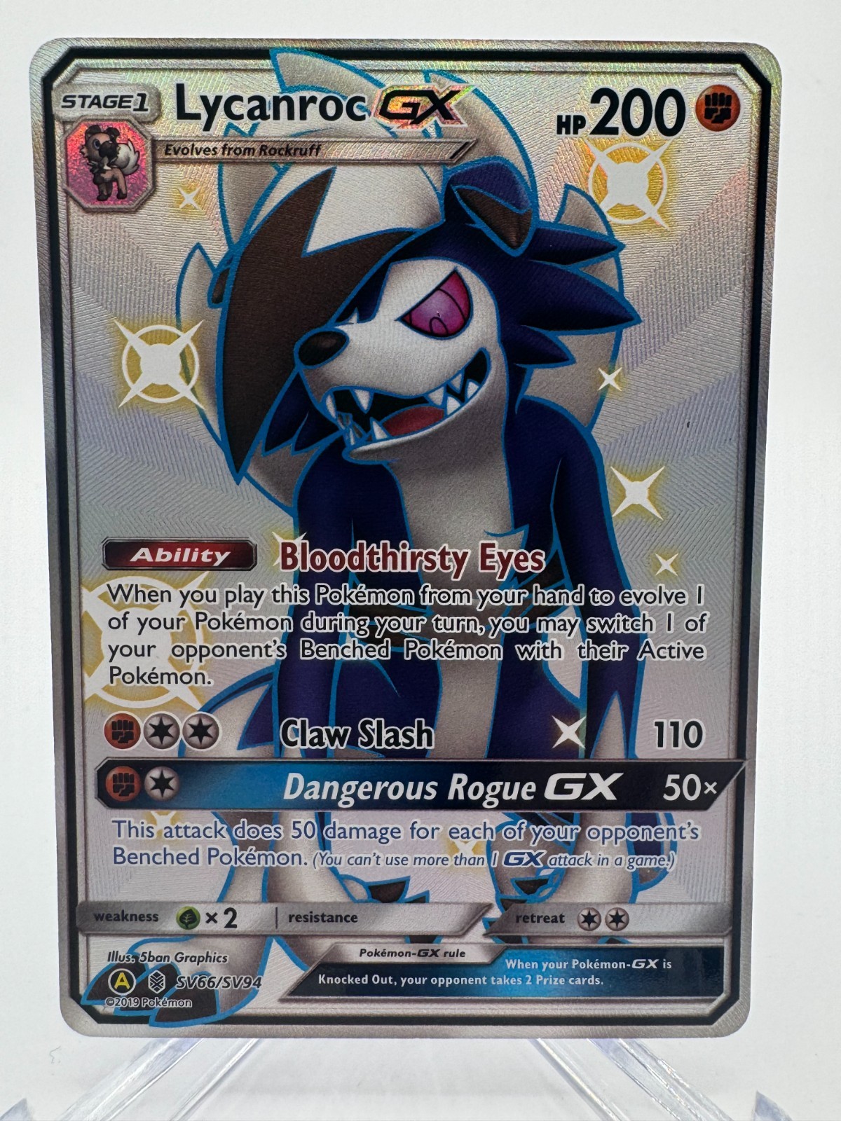 Lycanroc Gx SV66/sv94 Hidden Fates