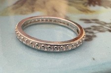 Tacori Sterling Silver and CZ Eternity Band S...