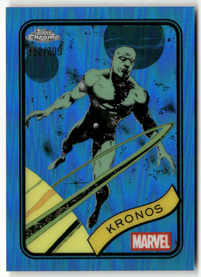 Topps Marvel Chrome 2025 Card No. 25 Kronos Blue Refractor 152/299
